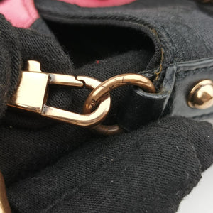 Secondhand Gucci Horsebit Web Black×pink Canvas×silk 129498 shoulderbag | stylenewstar