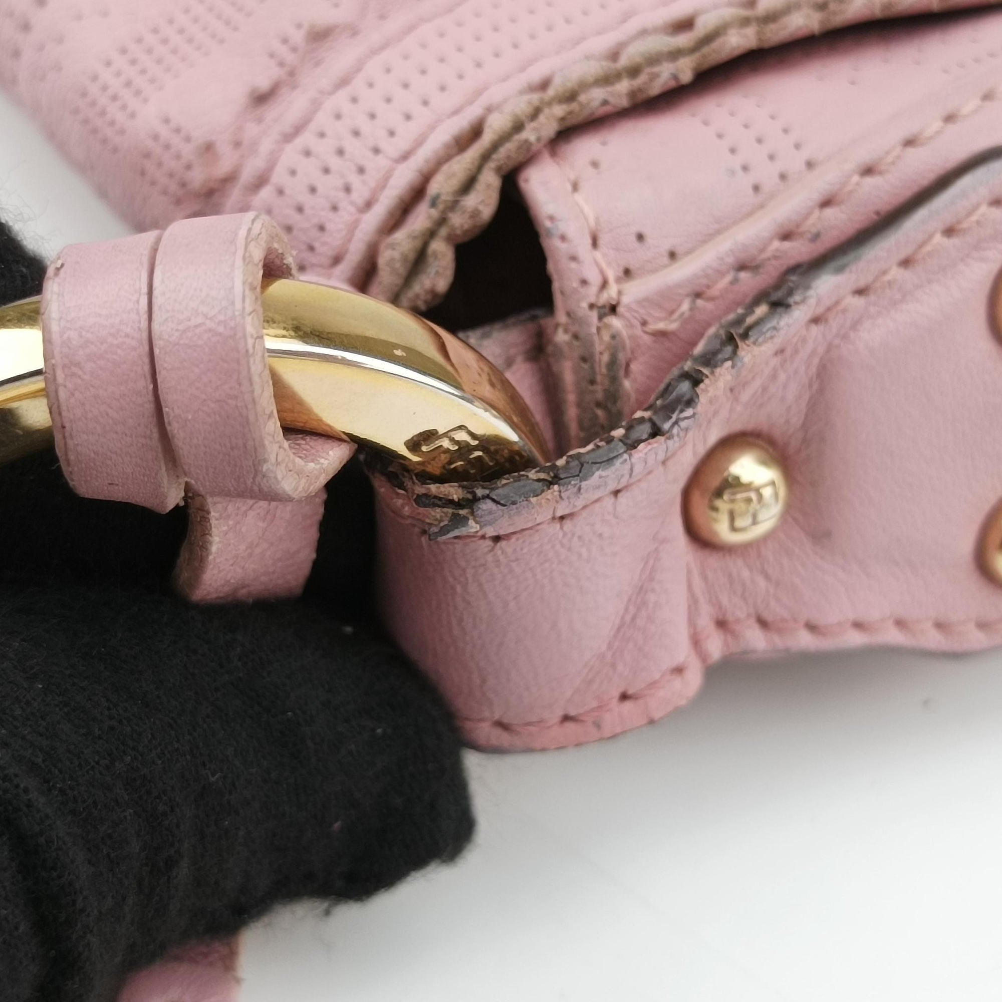 Pre-owned Fendi Chef Pink Leather 8BR436 handbag | stylenewstar