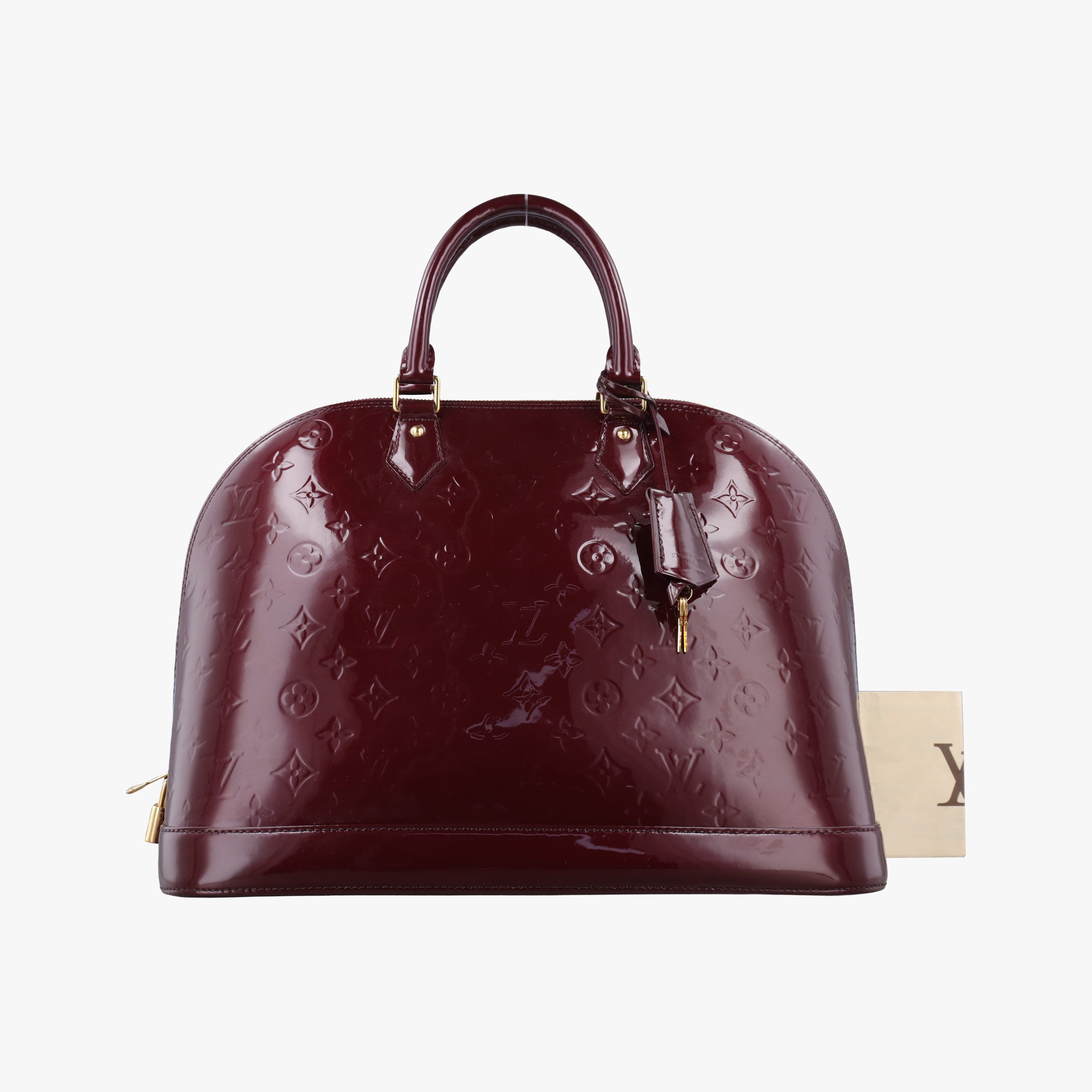 Pre-owned Louis Vuitton Alma GM Rouge Fauvist Vernis M91687 handbag | stylenewstar
