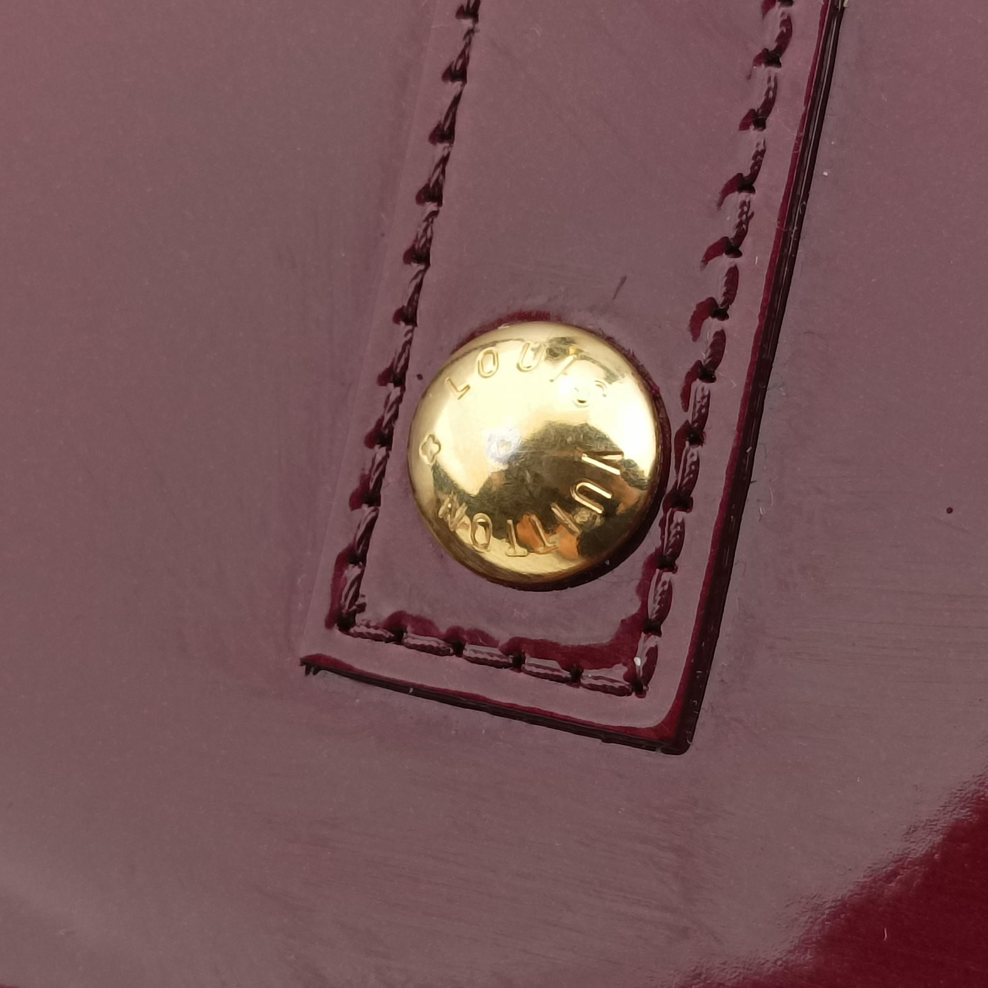 Pre-owned Louis Vuitton Alma GM Rouge Fauvist Vernis M91687 handbag | stylenewstar