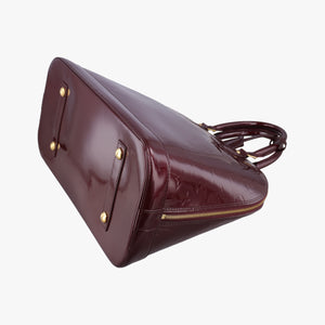 Pre-owned Louis Vuitton Alma GM Rouge Fauvist Vernis M91687 handbag | stylenewstar