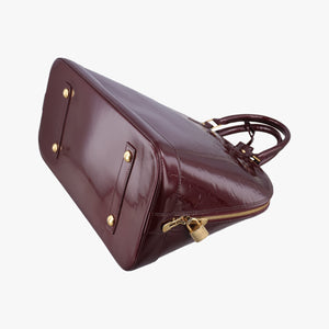 Pre-owned Louis Vuitton Alma GM Rouge Fauvist Vernis M91687 handbag | stylenewstar