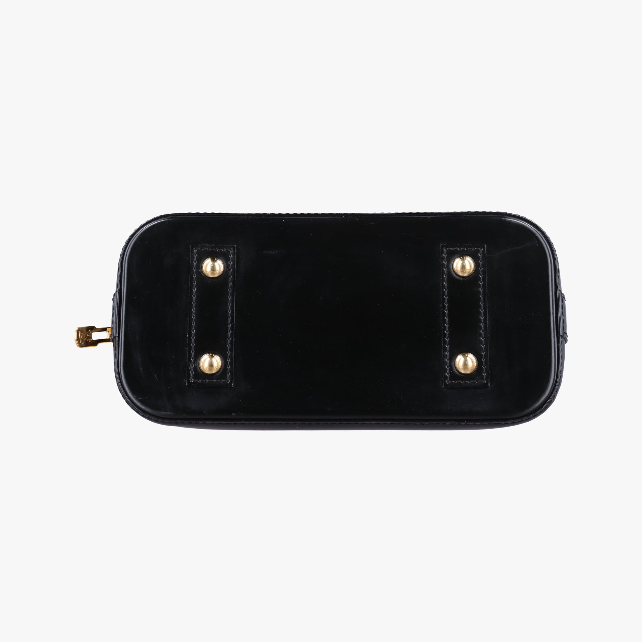 Secondhand Louis Vuitton Nicolas Squiere Sticker Alma BB Ivory×black×multi Vernis M50419 shoulderbag | stylenewstar