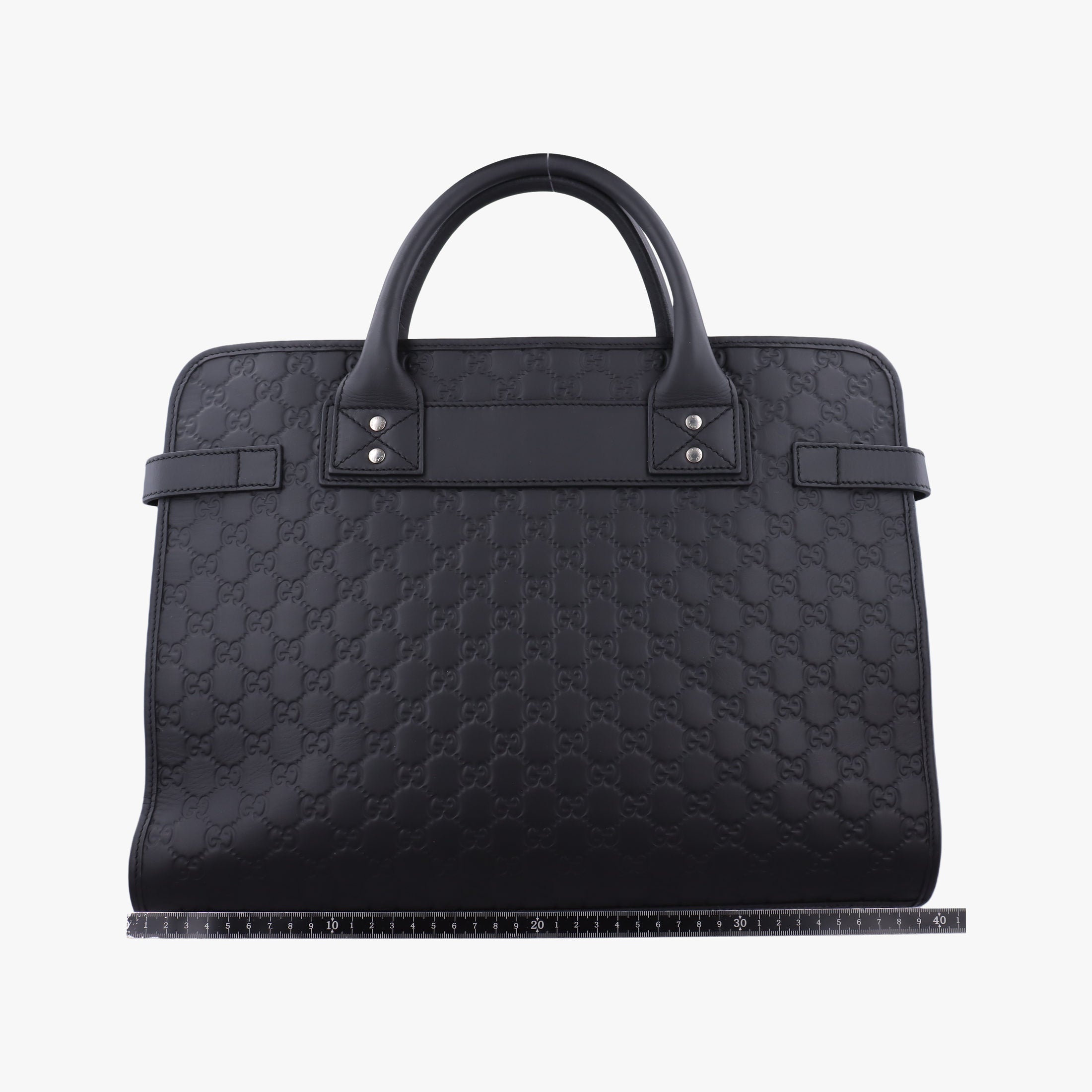 Pre-owned Gucci Guccissima Black Leather 246410 handbag | stylenewstar