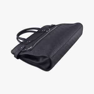 Pre-owned Gucci Guccissima Black Leather 246410 handbag | stylenewstar