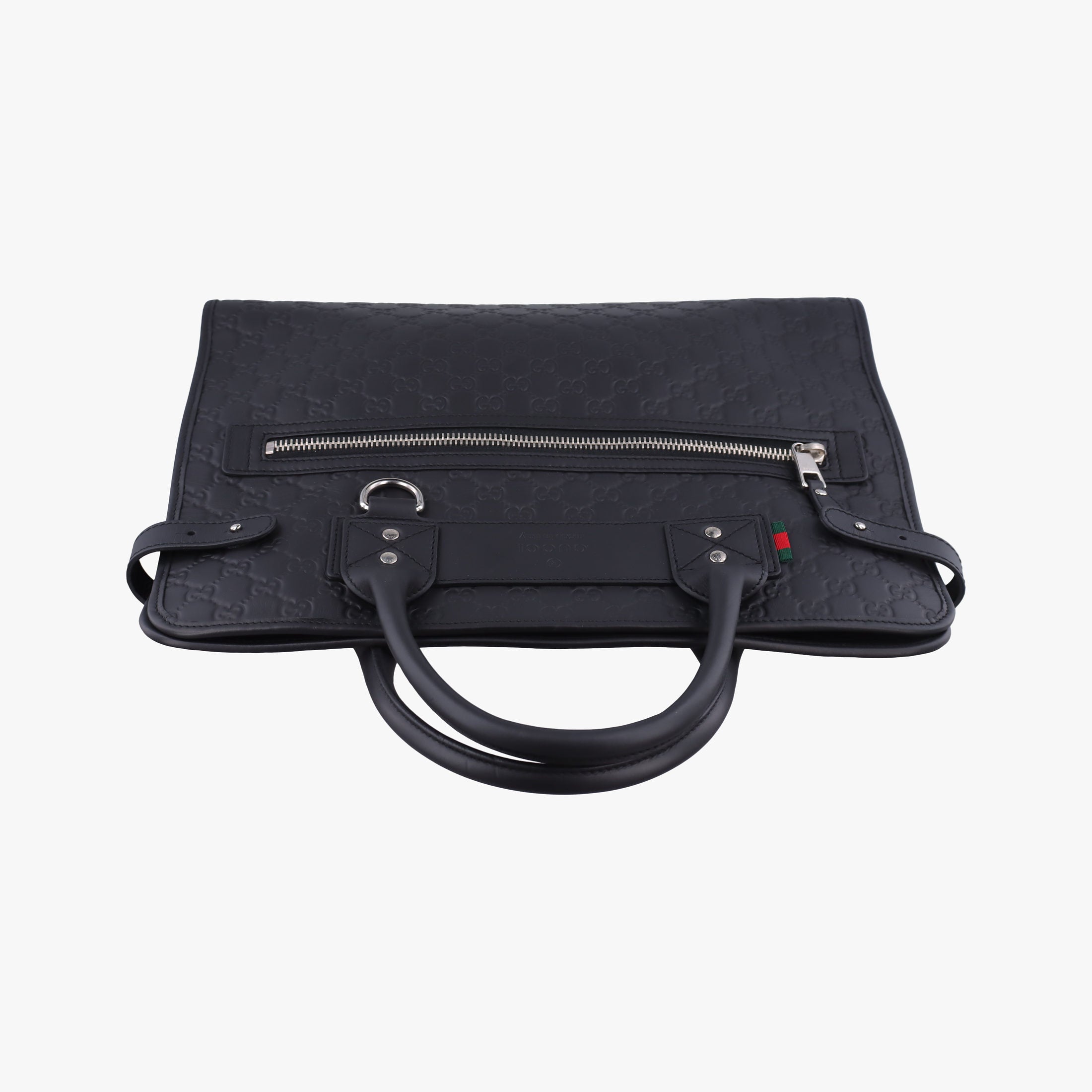 Pre-owned Gucci Guccissima Black Leather 246410 handbag | stylenewstar