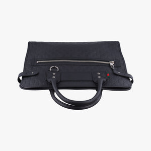 Pre-owned Gucci Guccissima Black Leather 246410 handbag | stylenewstar