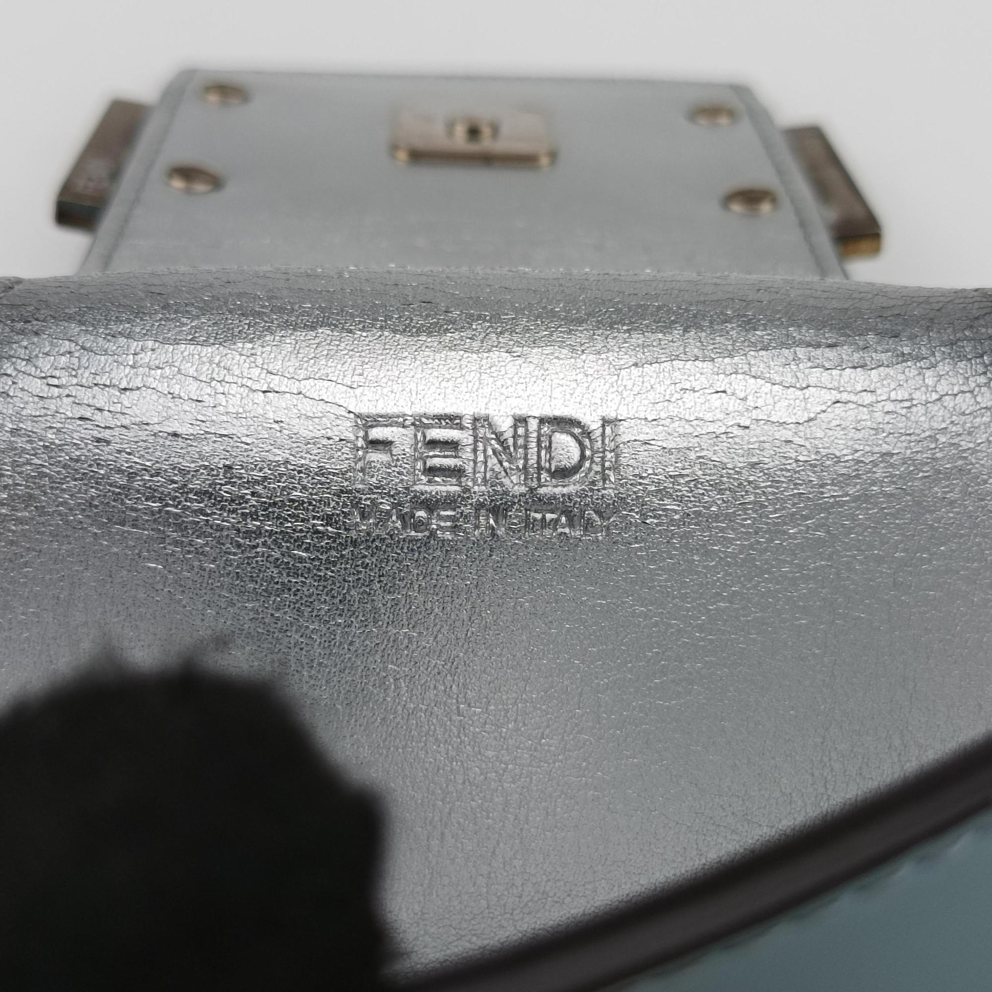 Pre-owned Fendi Cookie Mini Blue Leather 8BS065 handbag | stylenewstar