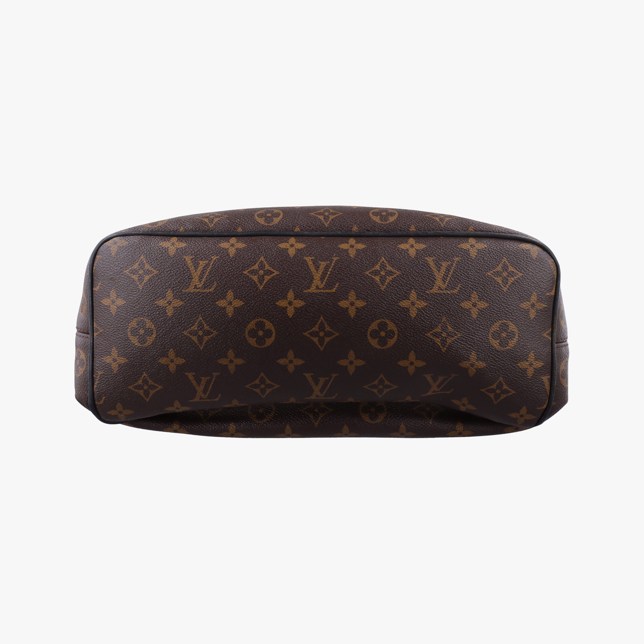 Secondhand Louis Vuitton PALK Brown×black Monogram MACASSAR×calf leather M40637 backpack/rucksack | stylenewstar