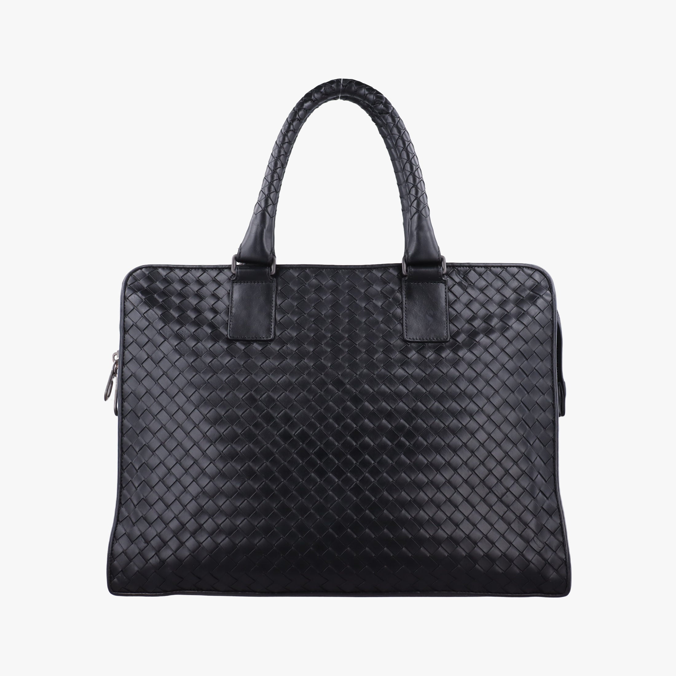 Pre-owned Bottega Veneta Intrecciato Black lambskin  handbag | stylenewstar