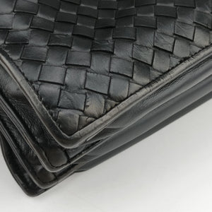Pre-owned Bottega Veneta Intrecciato Black lambskin  handbag | stylenewstar