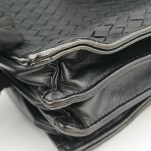 Pre-owned Bottega Veneta Intrecciato Black lambskin  handbag | stylenewstar