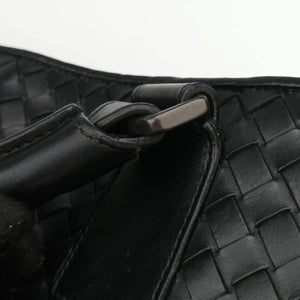 Pre-owned Bottega Veneta Intrecciato Black lambskin  handbag | stylenewstar