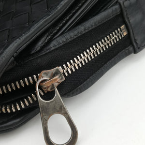 Pre-owned Bottega Veneta Intrecciato Black lambskin  handbag | stylenewstar
