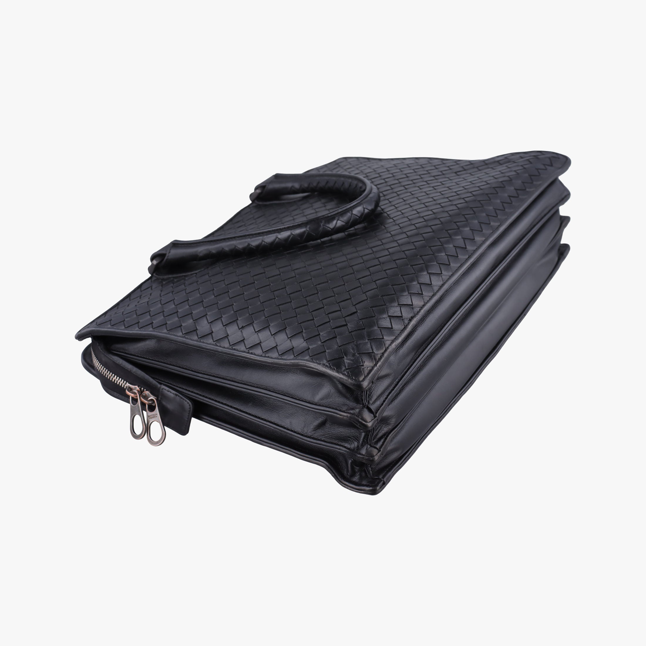 Pre-owned Bottega Veneta Intrecciato Black lambskin  handbag | stylenewstar