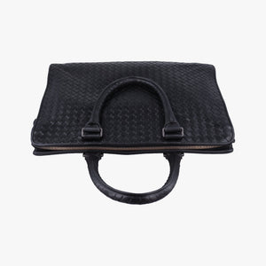 Pre-owned Bottega Veneta Intrecciato Black lambskin  handbag | stylenewstar