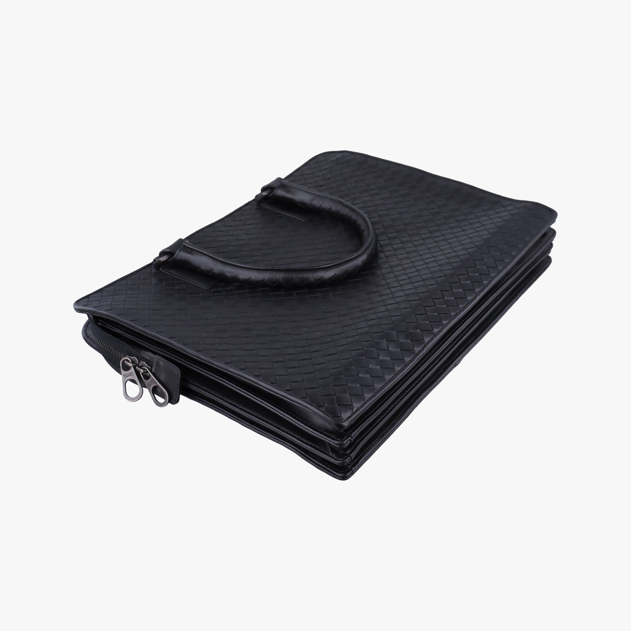 Pre-owned Bottega Veneta Intrecciato Black lambskin  handbag | stylenewstar