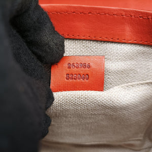 Pre-owned Gucci Snaffle Bit Orange Leather 263956 shoulderbag | stylenewstar