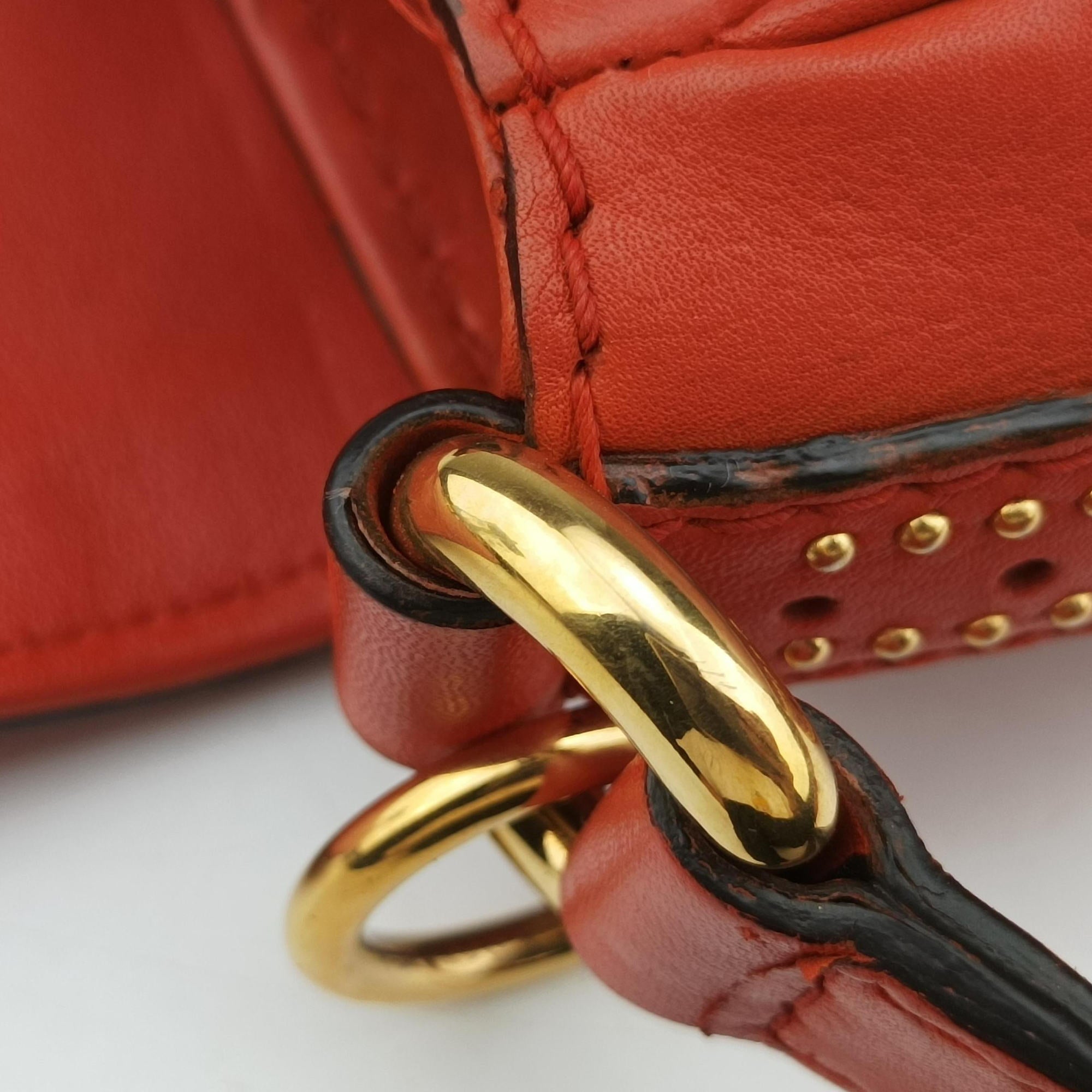 Pre-owned Gucci Snaffle Bit Orange Leather 263956 shoulderbag | stylenewstar