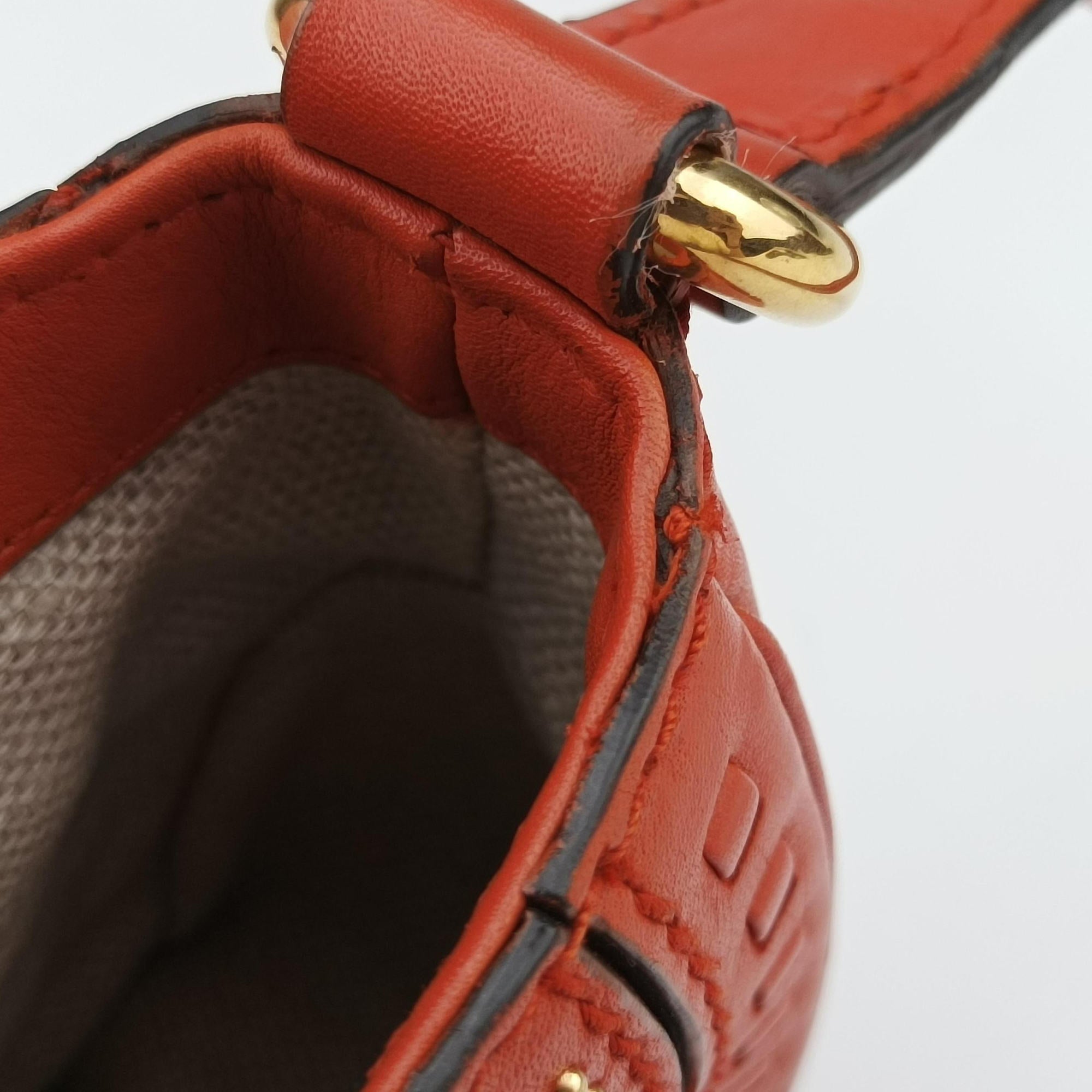 Pre-owned Gucci Snaffle Bit Orange Leather 263956 shoulderbag | stylenewstar