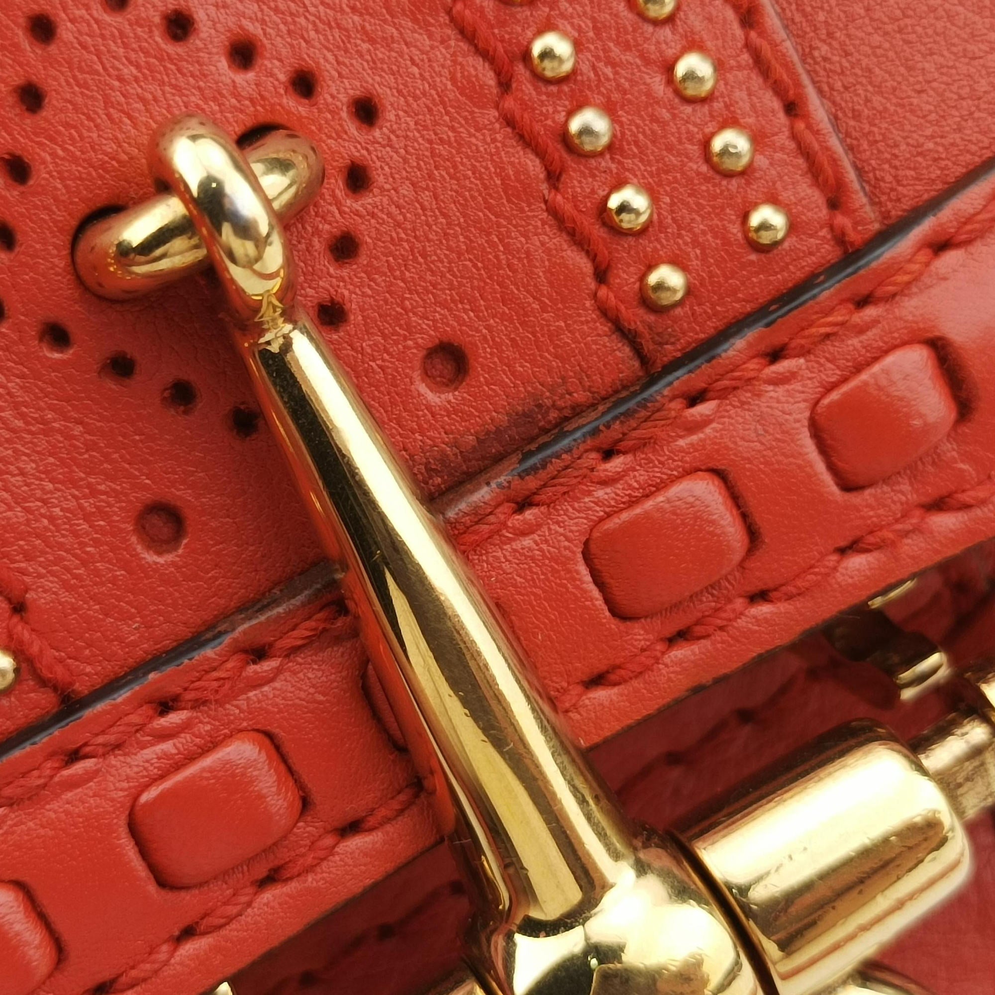 Pre-owned Gucci Snaffle Bit Orange Leather 263956 shoulderbag | stylenewstar