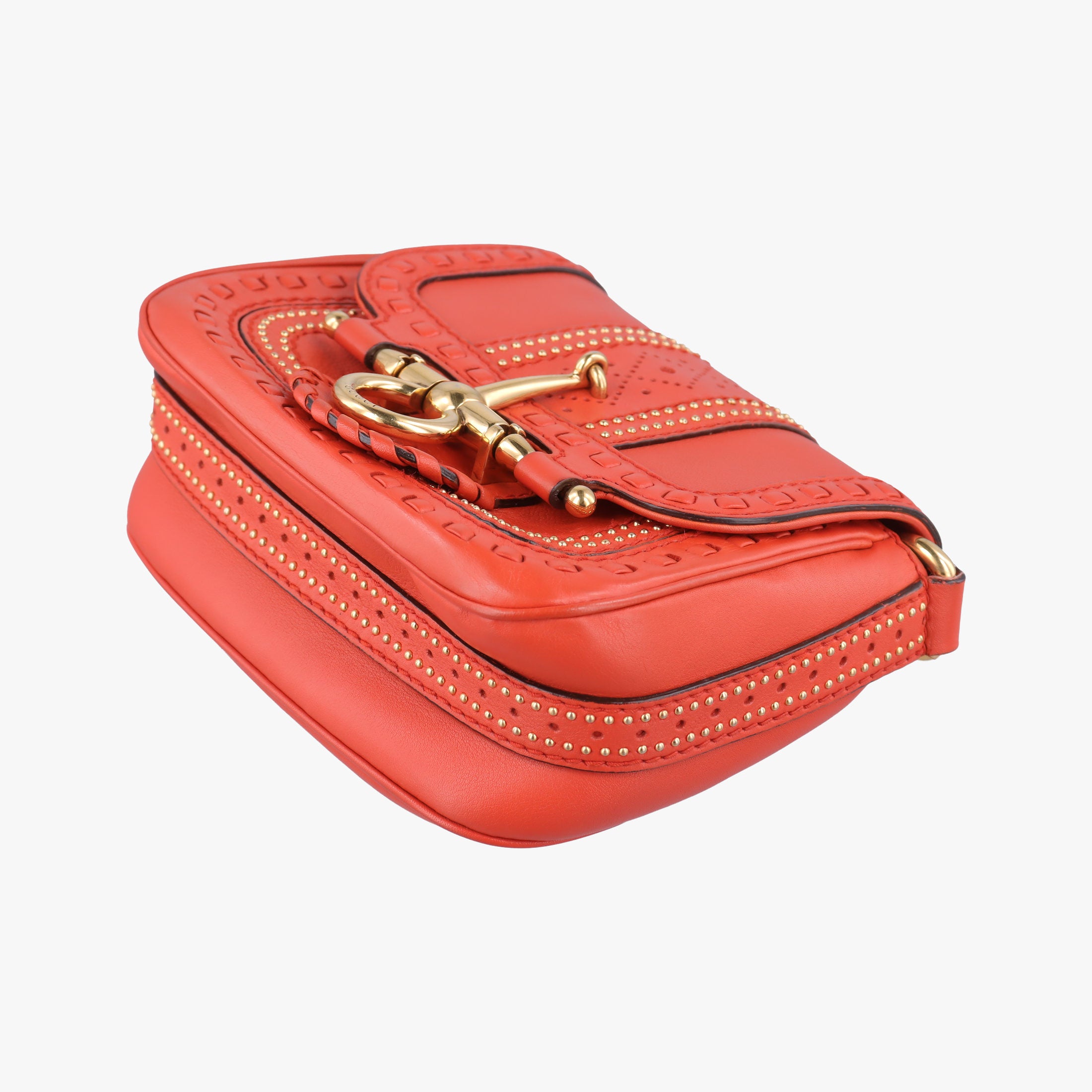 Pre-owned Gucci Snaffle Bit Orange Leather 263956 shoulderbag | stylenewstar
