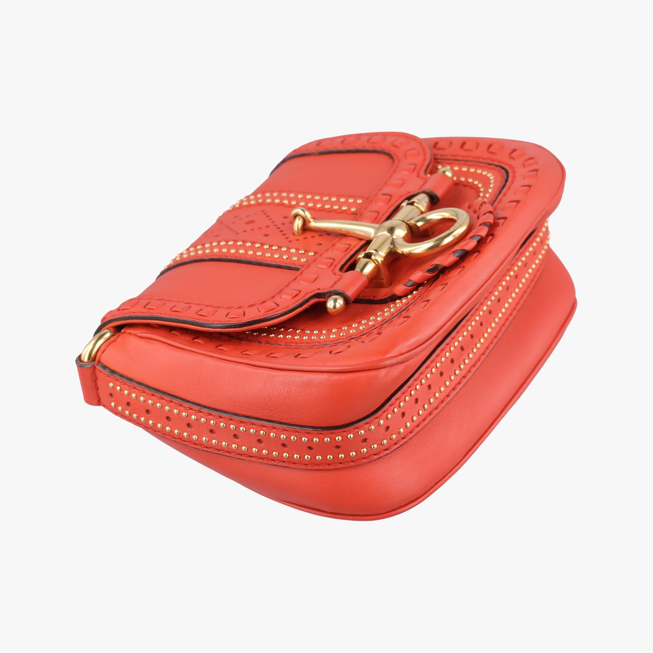 Pre-owned Gucci Snaffle Bit Orange Leather 263956 shoulderbag | stylenewstar