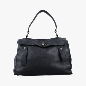 Pre-owned Yves Saint Laurent Muse Two Black Leather 229680 handbag | stylenewstar
