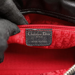 Pre-owned Christian Dior Lady Dior Black lambskin  shoulderbag | stylenewstar