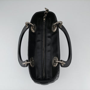 Pre-owned Christian Dior Lady Dior Black lambskin  shoulderbag | stylenewstar