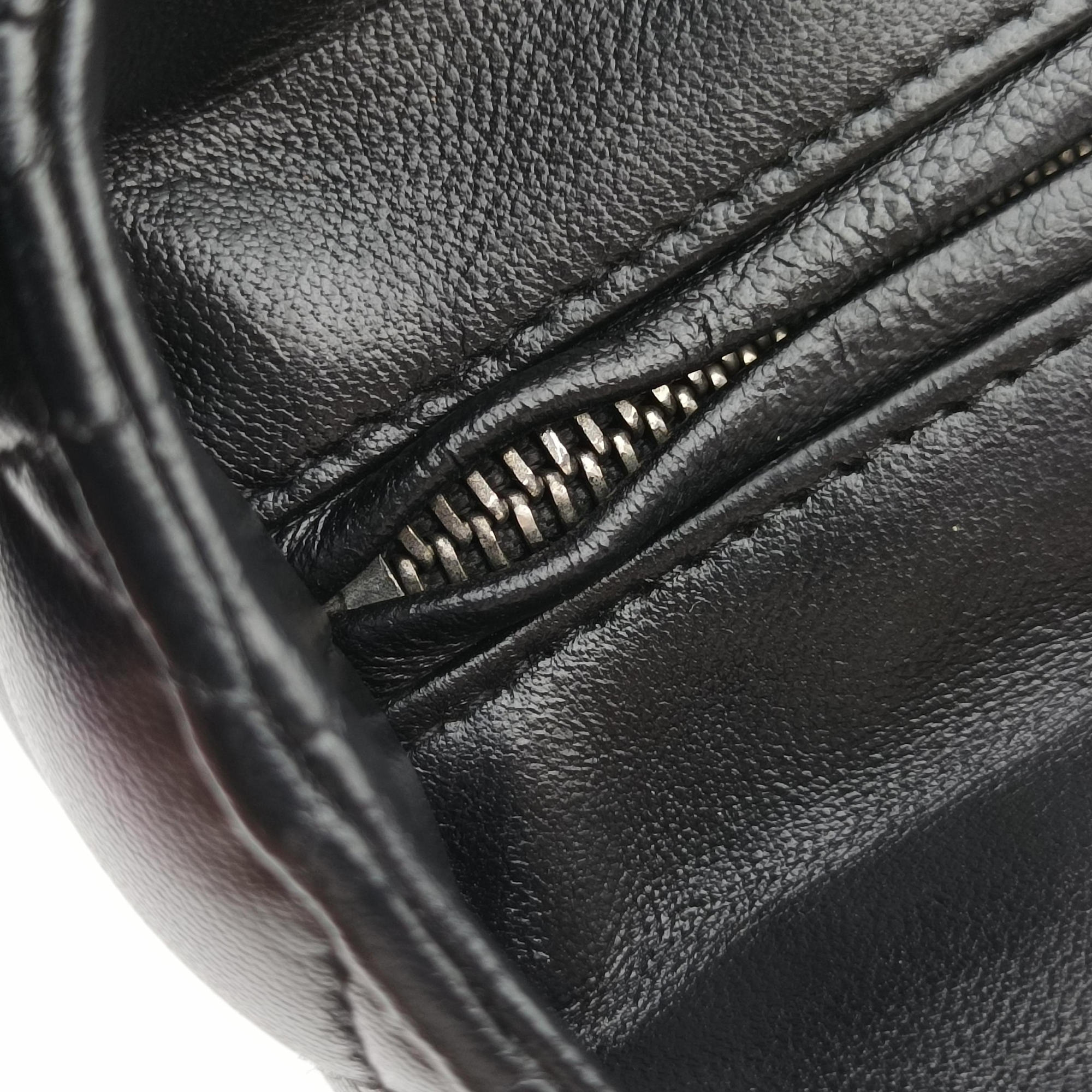 Pre-owned Christian Dior Lady Dior Black lambskin  shoulderbag | stylenewstar