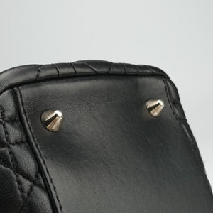 Pre-owned Christian Dior Lady Dior Black lambskin  shoulderbag | stylenewstar