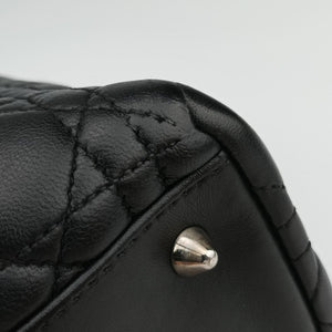 Pre-owned Christian Dior Lady Dior Black lambskin  shoulderbag | stylenewstar