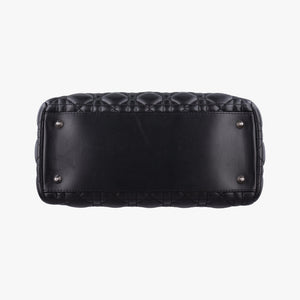 Pre-owned Christian Dior Lady Dior Black lambskin  shoulderbag | stylenewstar