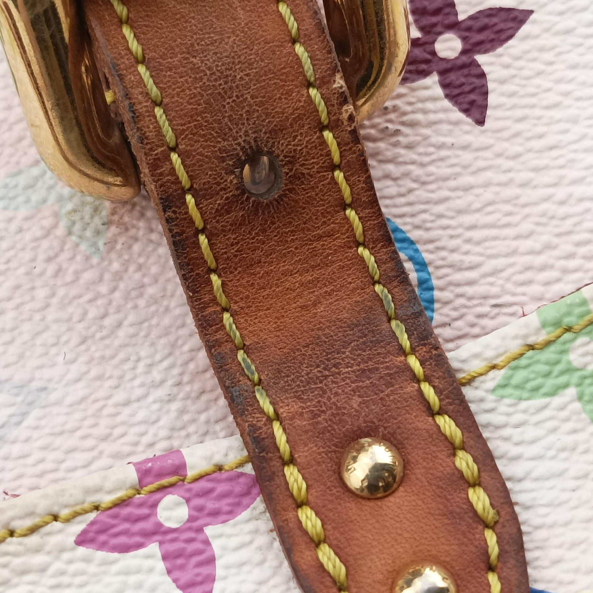 Vintage Louis Vuitton LODGE GM white Monogram Multicolor M40051 shoulderbag | stylenewstar