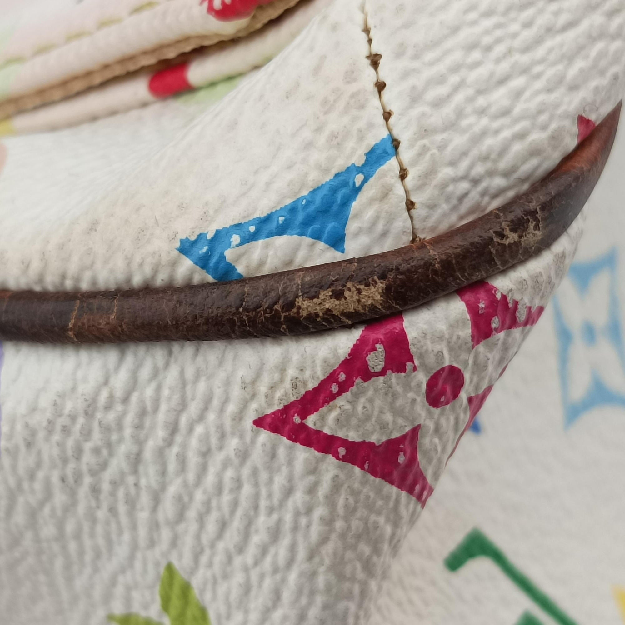 Vintage Louis Vuitton LODGE GM white Monogram Multicolor M40051 shoulderbag | stylenewstar
