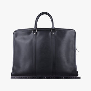 Pre-owned Louis Vuitton Porto Document Voyage Noir Epi M59162 handbag | stylenewstar