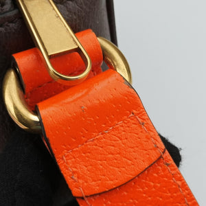Secondhand Gucci Ophidia Ebony × Neon Orange GG Supreme × Leather 792376 shoulderbag | stylenewstar