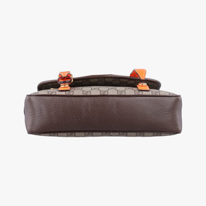 Secondhand Gucci Ophidia Ebony × Neon Orange GG Supreme × Leather 792376 shoulderbag | stylenewstar