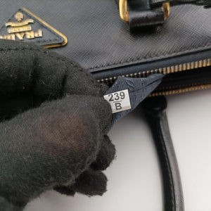 Pre-owned Prada Galleria Black SAFFIANO Leather BN2274 handbag | stylenewstar