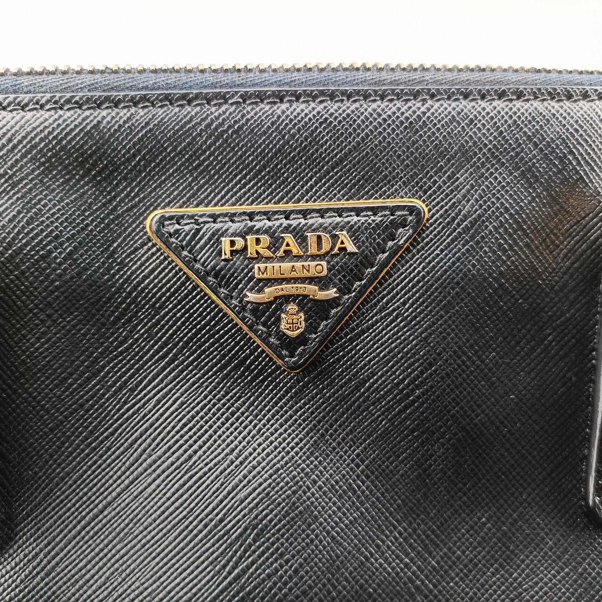 Pre-owned Prada Galleria Black SAFFIANO Leather BN2274 handbag | stylenewstar