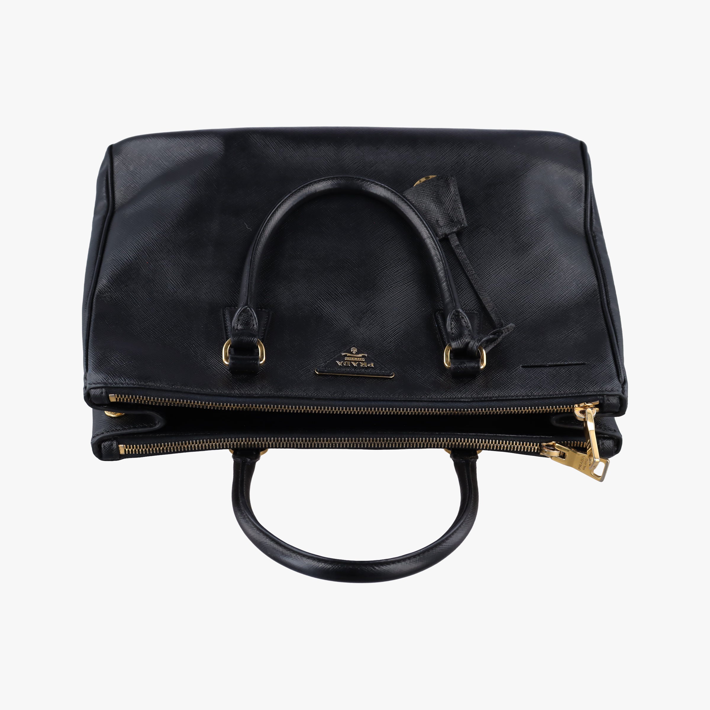 Pre-owned Prada Galleria Black SAFFIANO Leather BN2274 handbag | stylenewstar
