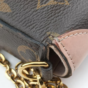 Pre-owned Louis Vuitton Pochette Felicie brown×pink Monogram Canvas M67248 shoulderbag | stylenewstar