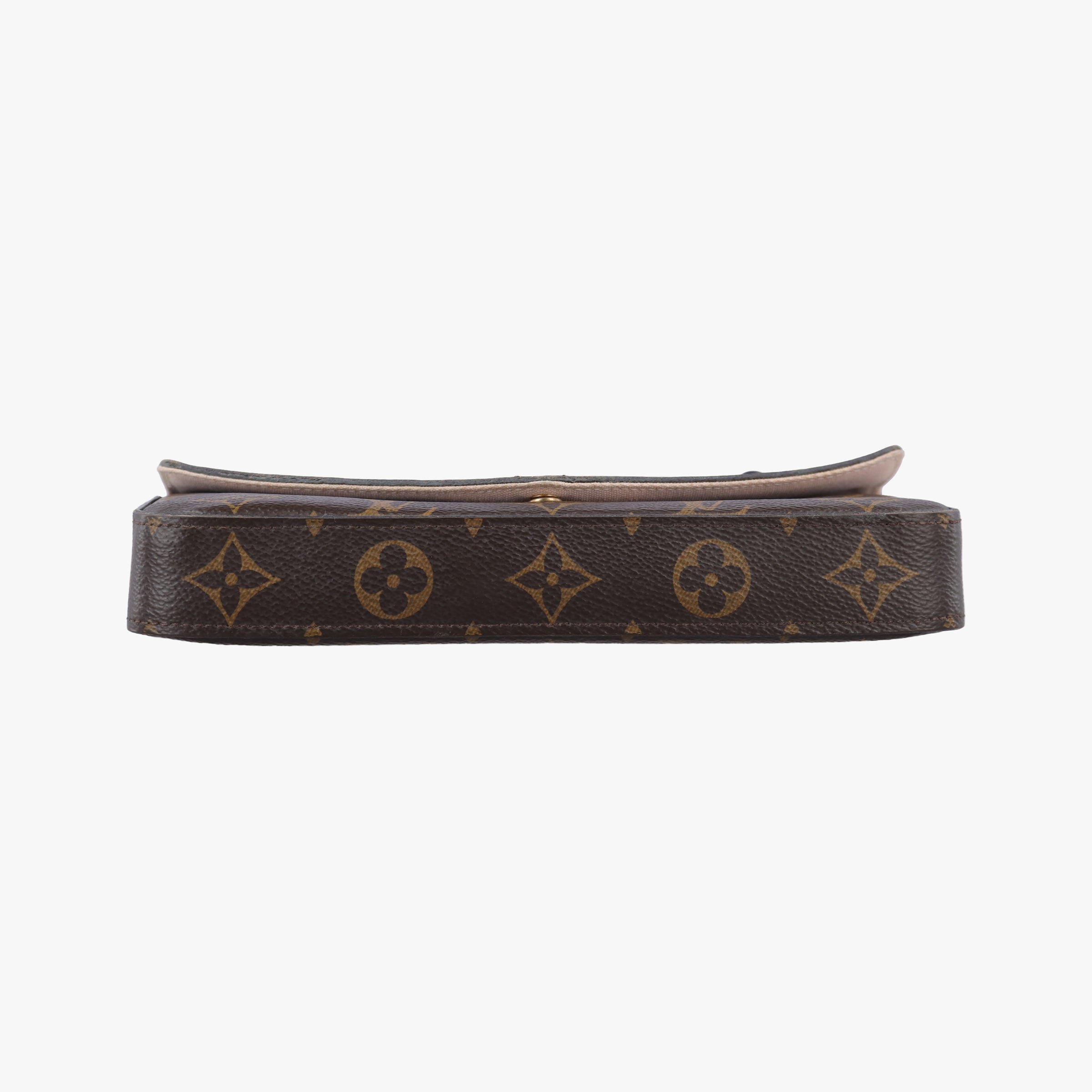 Pre-owned Louis Vuitton Pochette Felicie brown×pink Monogram Canvas M67248 shoulderbag | stylenewstar