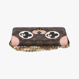 Pre-owned Louis Vuitton Pochette Felicie brown×pink Monogram Canvas M67248 shoulderbag | stylenewstar