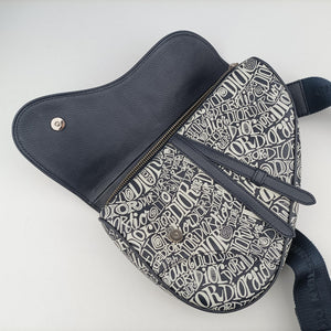 Pre-owned Christian Dior Saddle Navy Leather  bum bag/waist bag | stylenewstar