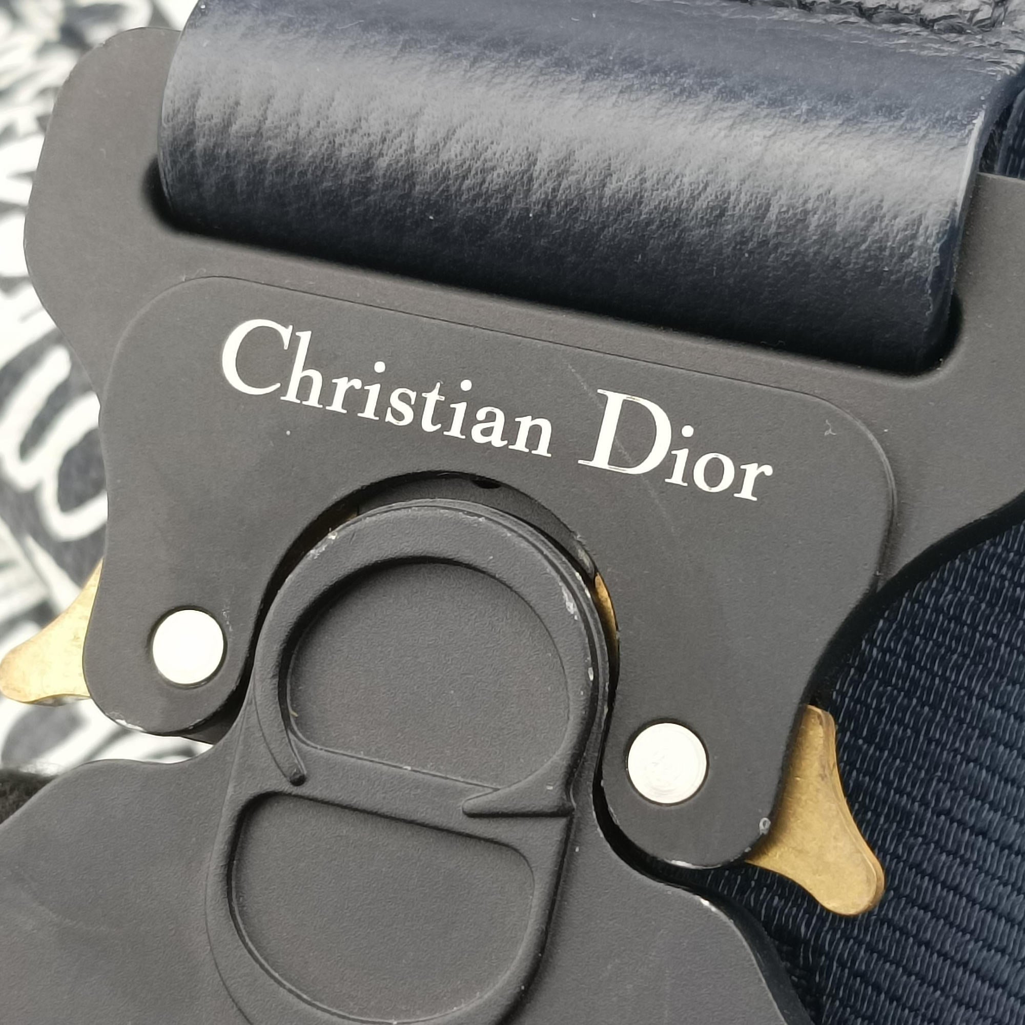 Pre-owned Christian Dior Saddle Navy Leather  bum bag/waist bag | stylenewstar