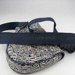 Pre-owned Christian Dior Saddle Navy Leather  bum bag/waist bag | stylenewstar