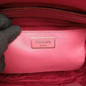 Pre-owned Prada Galleria Pink SAFFIANO Leather BN1874 shoulderbag | stylenewstar