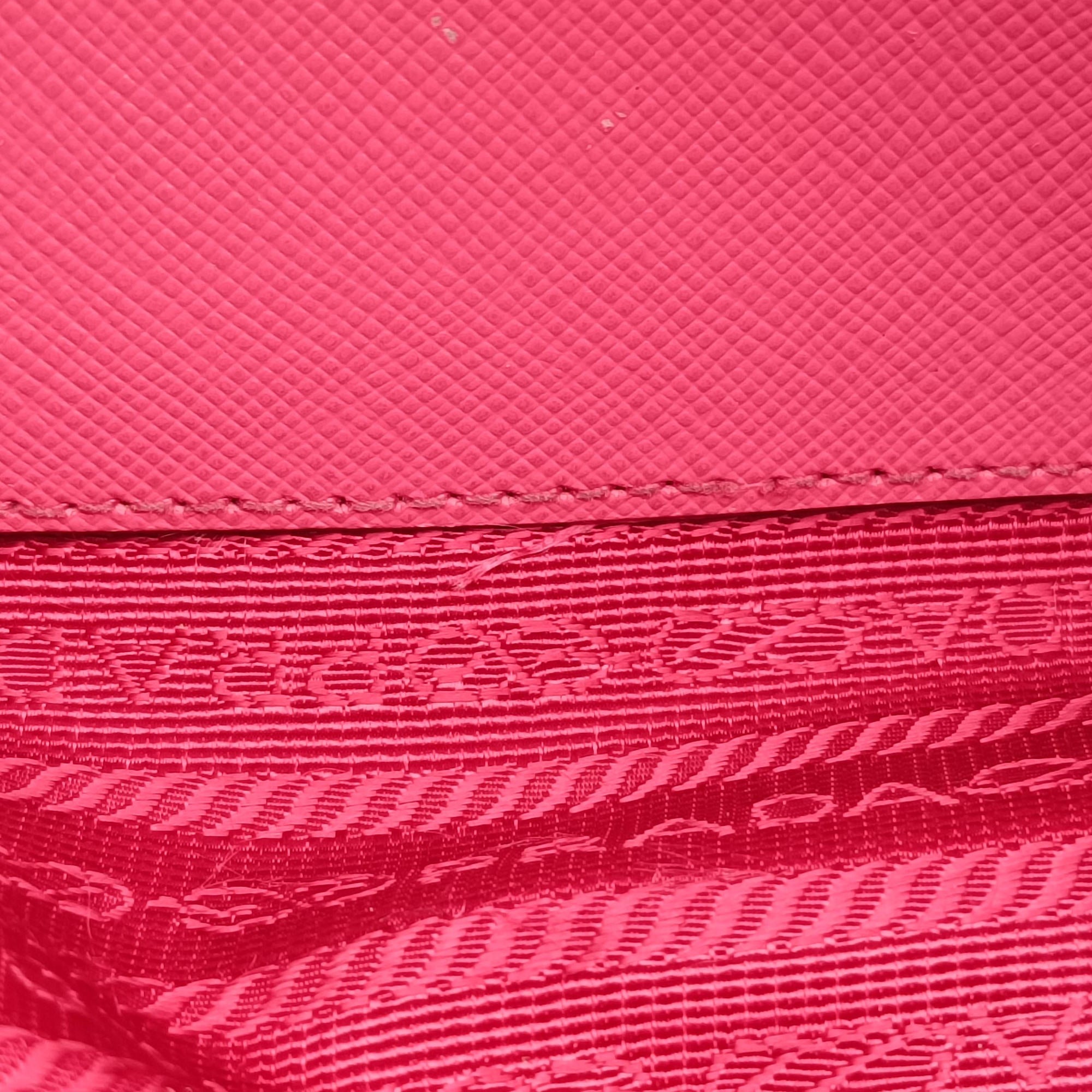 Pre-owned Prada Galleria Pink SAFFIANO Leather BN1874 shoulderbag | stylenewstar